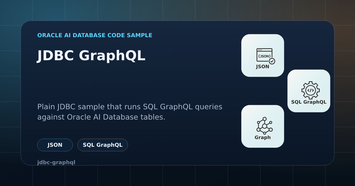 JDBC GraphQL | Oracle AI Database Code Samples