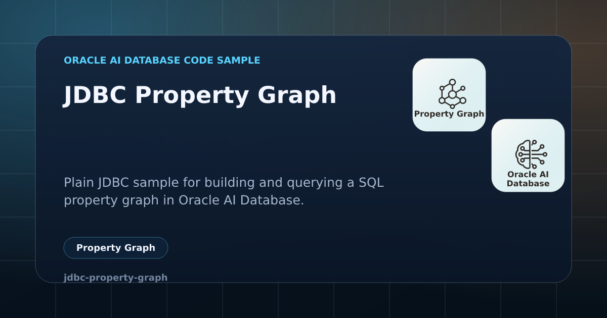 JDBC Property Graph | Oracle AI Database Code Samples